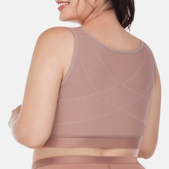 M-2XL POST SURGERY COMFORT SUPPORT BACK FAT SHAPER SECURE HOOK COMPRESSION BRA - Picture 7 of 7